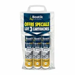 Castorama Lot De 3 Mastic Colle Bostik Flexpro PU 811 Blanc 300ml