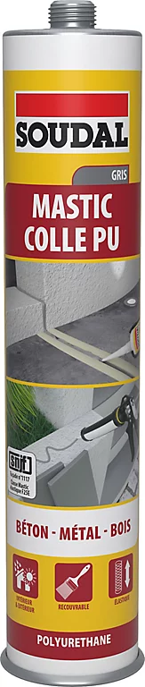 Castorama Mastic Colle Polyuréthane Béton Métal Bois Soudal Gris 280ml