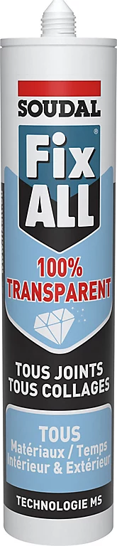 Castorama Mastic Colle Soudal Fixall 100% Transparent 290ml