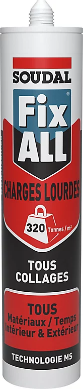Castorama Mastic Colle Soudal Fixall Charges Lourdes Blanc 290ml
