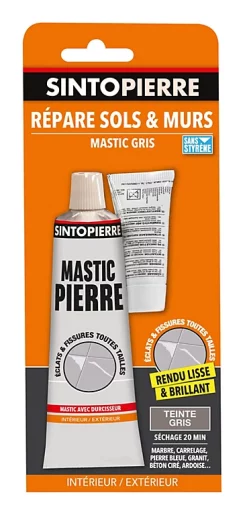 Castorama Mastic Polyester Sintopierre Gris En Tube De 66ml