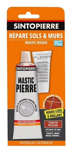 Castorama Mastic Polyester Sintopierre Rouge En Tube De 66 Ml