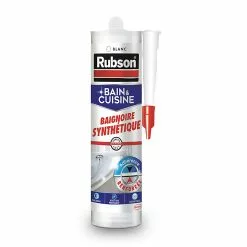 Castorama Mastic Rubson Bain & Cuisine Baignoire Synthétique Blanc Cartouche 280ml