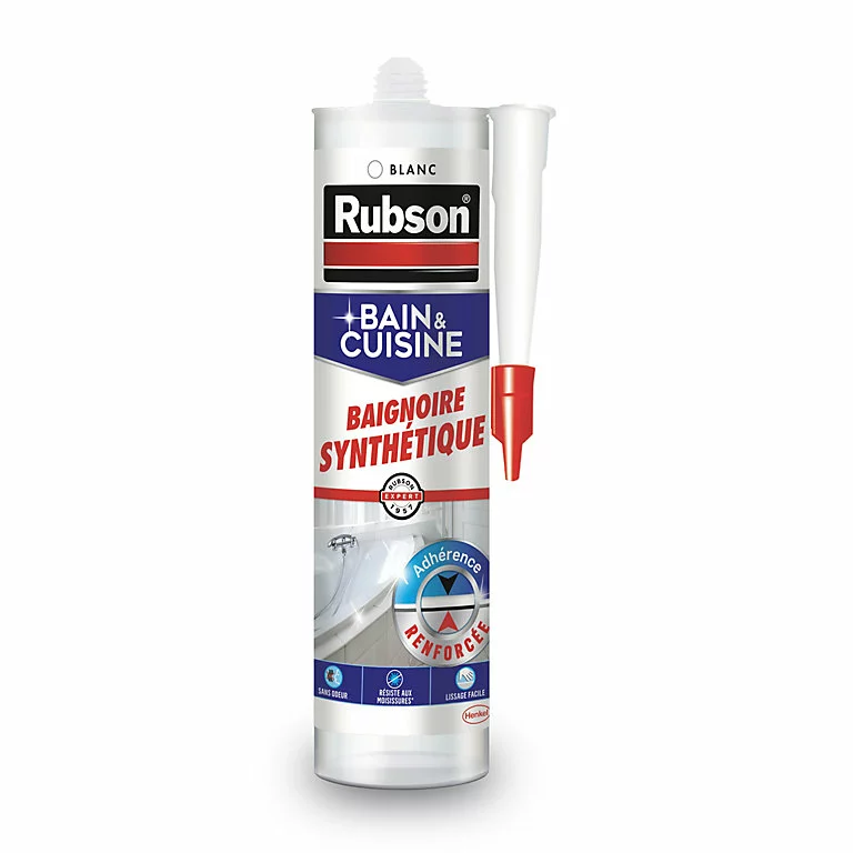 Castorama Mastic Rubson Bain & Cuisine Baignoire Synthétique Blanc Cartouche 280ml 3 Castorama Mastic Rubson Bain & Cuisine Baignoire Synthétique Blanc Cartouche 280ml