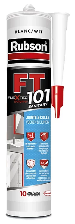 Castorama Mastic Rubson FT 101 Sanitaire Blanc Cartouche 280ml