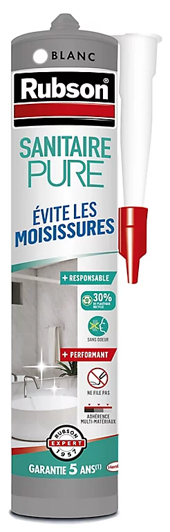 Castorama Mastic Rubson Pure Sanitaire Blanc Cartouche 280ml