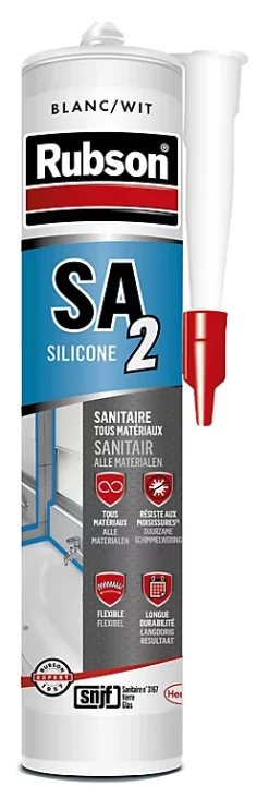 Castorama Mastic Rubson SA2 Sanitaire Tous Supports Blanc Cartouche 280ml
