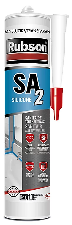 Castorama Mastic Rubson SA2 Sanitaire Tous Supports Translucide Cartouche 280ml