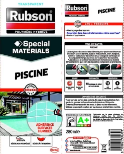 Castorama Mastic Rubson Special Materials Piscine Transparent Cartouche 280ml