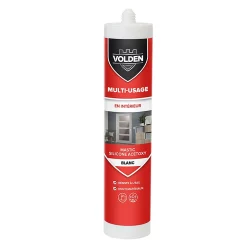 Castorama Mastic Silicone Acétoxy Multi-usage Volden Blanc 280ml