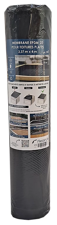 Castorama Membrane EPDM 2D étancheité Des Toitures - 1 Mm - 3,37 M X 4 M