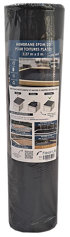 Castorama Membrane EPDM 2D étancheité Des Toitures - 1 Mm - 3,37 M X 5 M