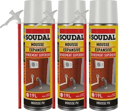 Castorama Mousse Expansive Soudal 3 X 500ml