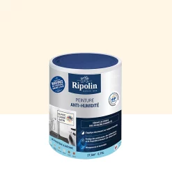 Castorama Peinture Anti-humidité Intérieur Satin Blanc Cassé Ripolin 0,75L