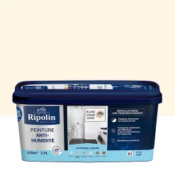 Castorama Peinture Anti-humidité Intérieur Satin Blanc Cassé Ripolin 2,5L