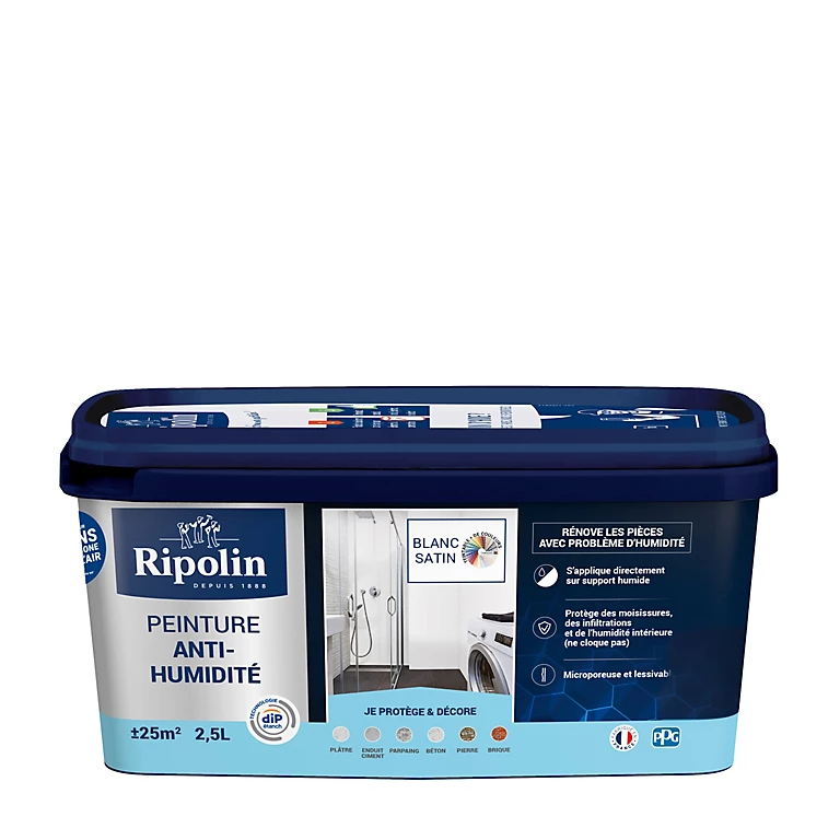 Castorama Peinture Anti-humidité Intérieur Satin Blanc Ripolin 2,5L 3 Castorama Peinture Anti-humidité Intérieur Satin Blanc Ripolin 2,5L