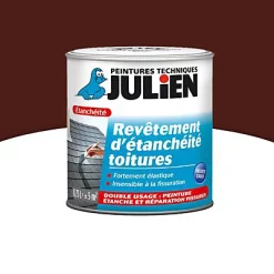 Castorama Peinture Revêtement D'étanchéité Toitures Fortement élastique Julien Mat Brun Rouge 0,75L