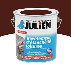 Castorama Peinture Revêtement D'étanchéité Toitures Fortement élastique Julien Mat Brun Rouge 2,5L