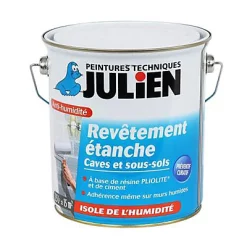 Castorama Revêtement étanche à Base De Résine Pliolite Pour Caves Et Sous Sols Julien Mat Blanc Mat 2,5L
