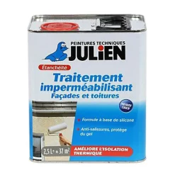 Castorama Traitement Imperméabilisant Façades Et Toitures Julien Mat Blanc Cassé 2,5L